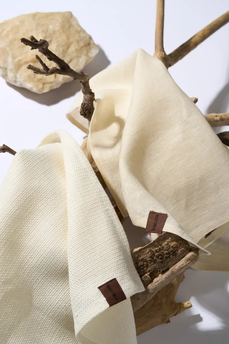 HUMDAKIN Køkkenhåndklæde i hør Organic Textiles 029 Shell